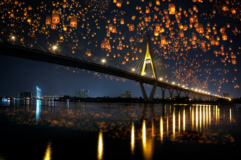 Lanterns over Bridge