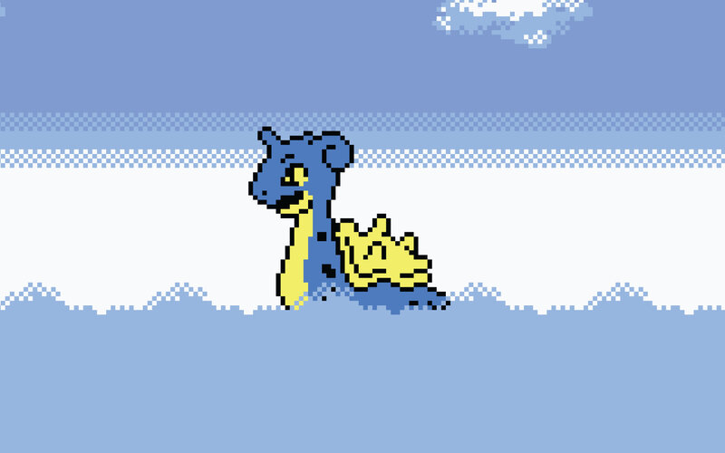 Lapras in pixel art