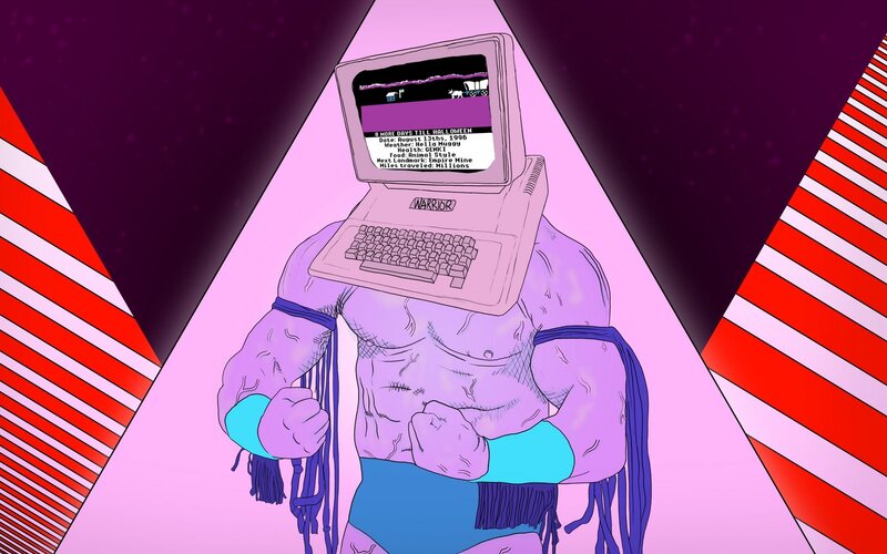 laptop-headed wrestler