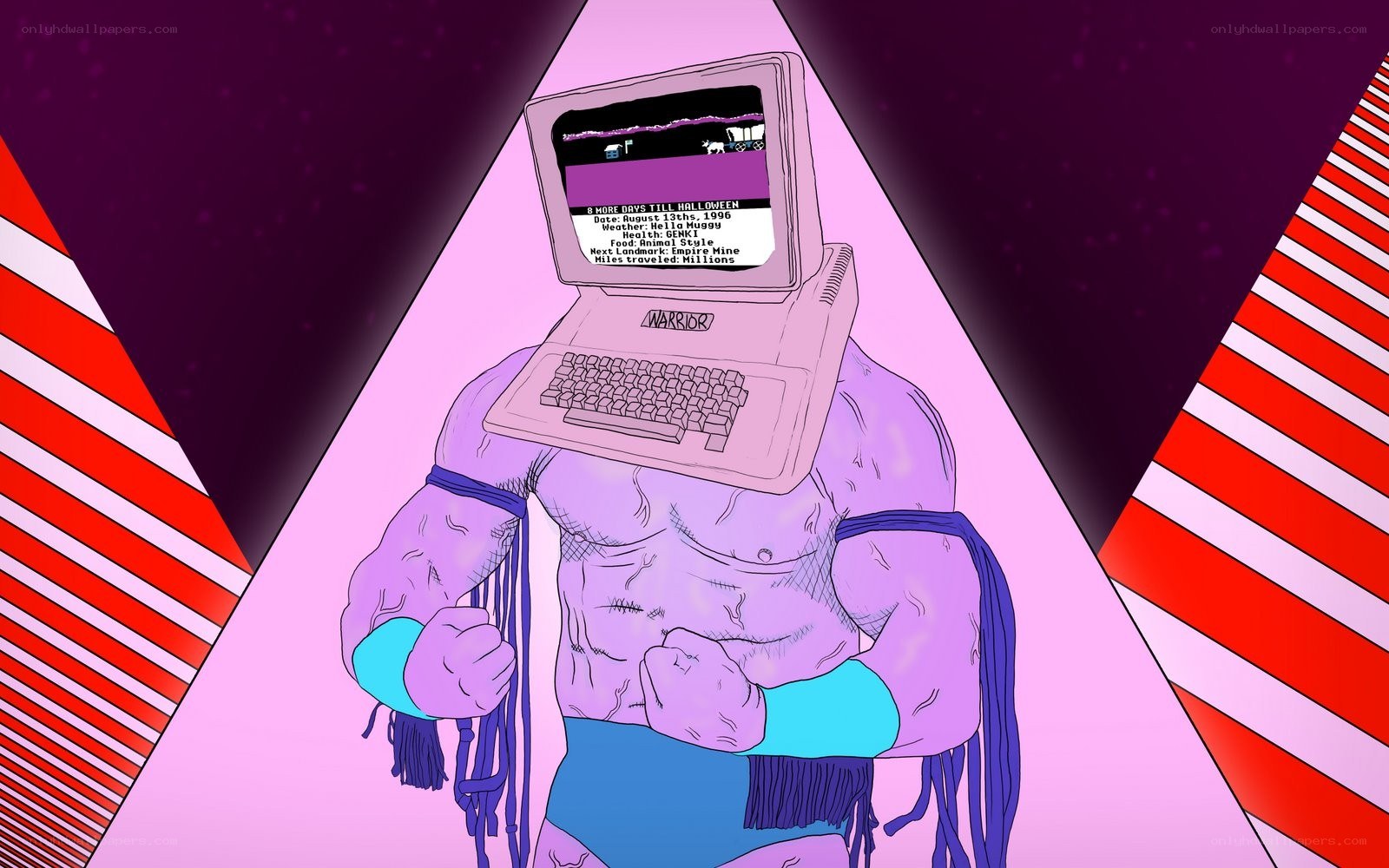 laptop-headed wrestler