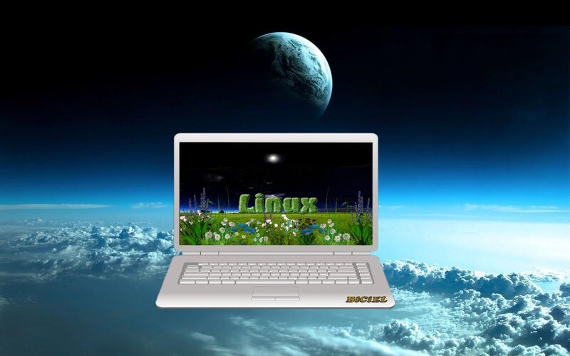 Laptop in Space
