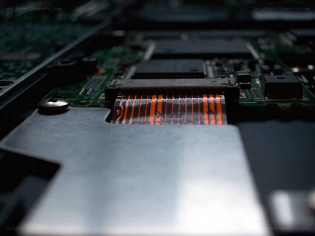 laptop internal components close-up