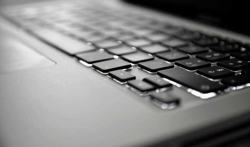 Laptop Keyboard — Black, Neutral, Photograph, Touchpad, Gray