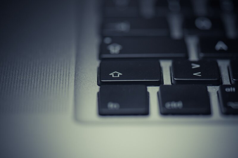 Laptop Keyboard Close-up — Black, Neutral, Photograph