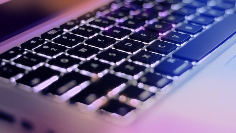 Laptop Keyboard — Purple