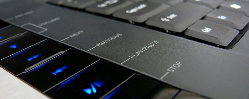laptop media keys close-up