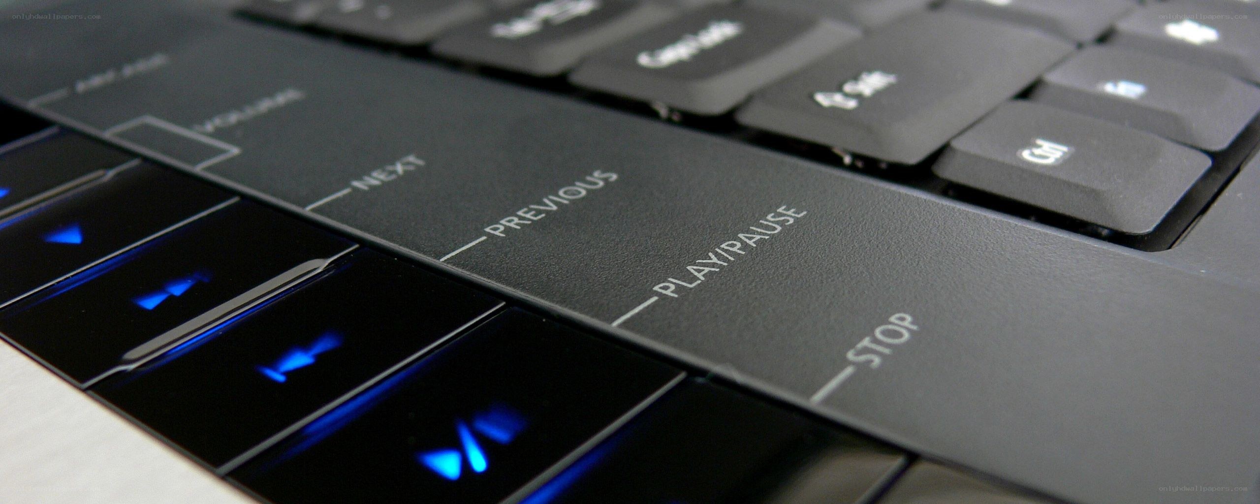 laptop media keys close-up