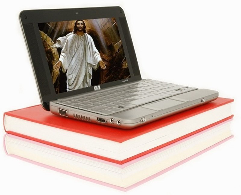 Laptop on Books