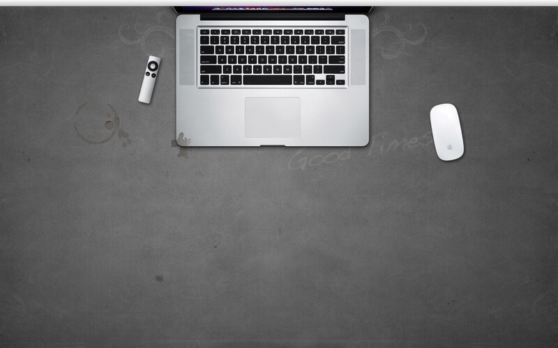 Laptop on Desk — Gray