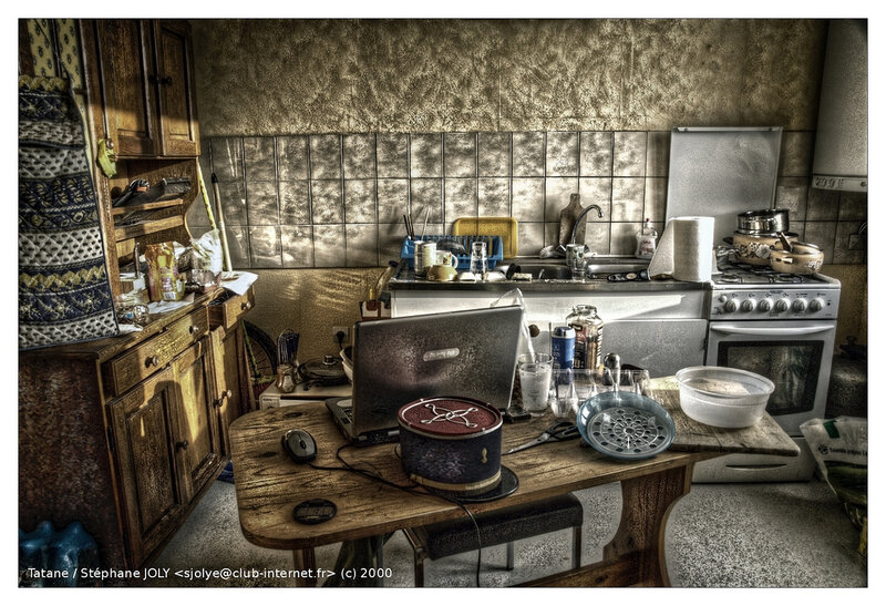 Laptop on Kitchen Table