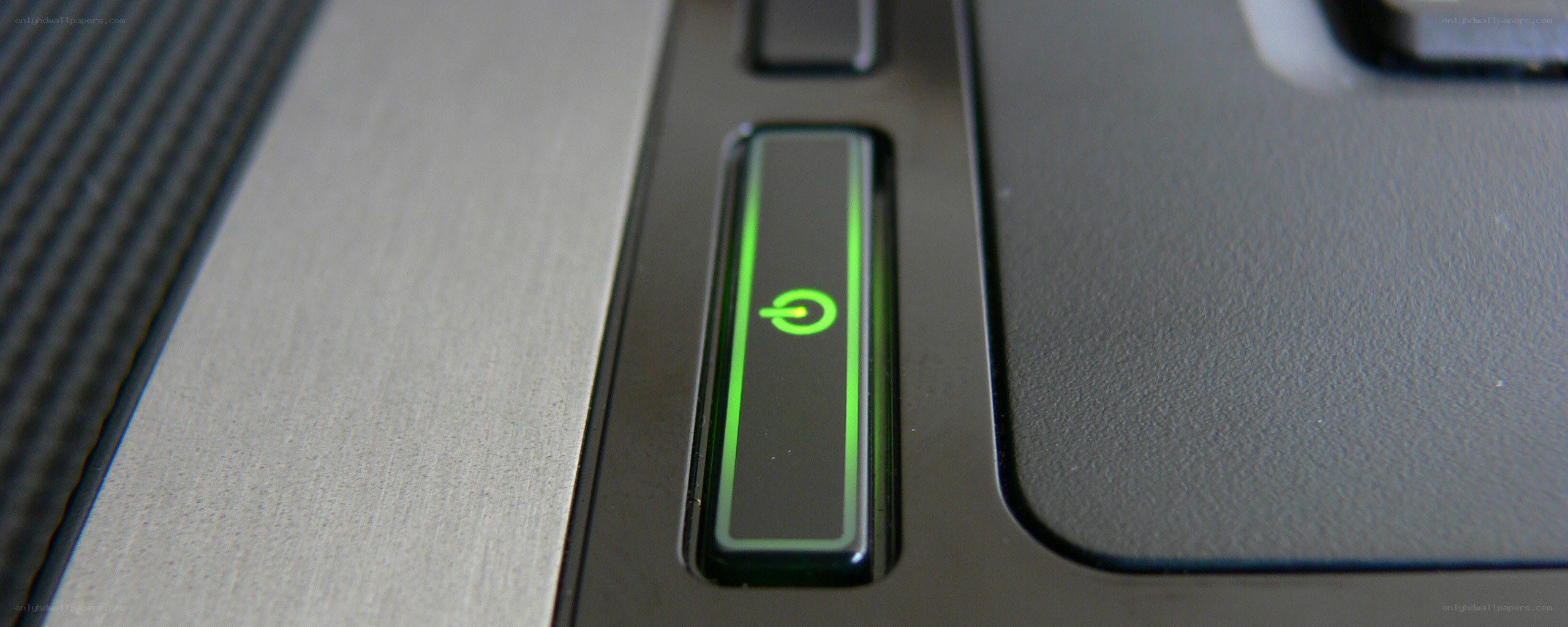 laptop power button close-up