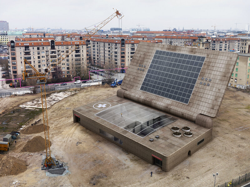 Laptop-shaped Building