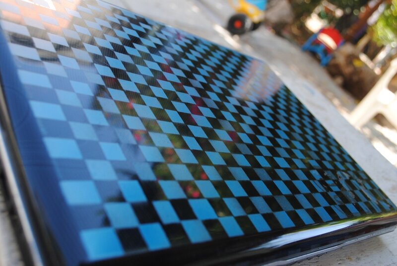 Laptop with Checkered Pattern
