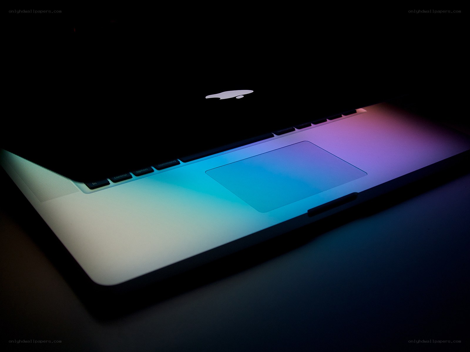 laptop with colorful lighting