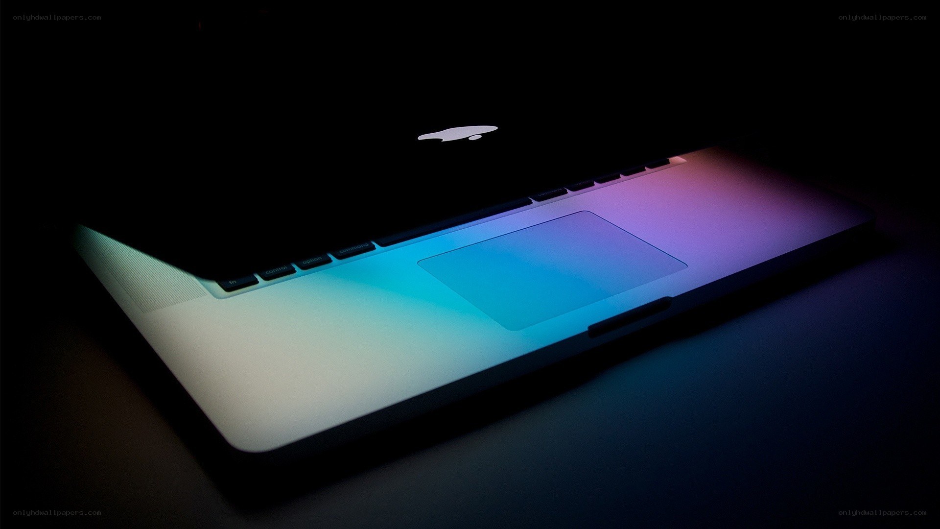 laptop with colorful lighting