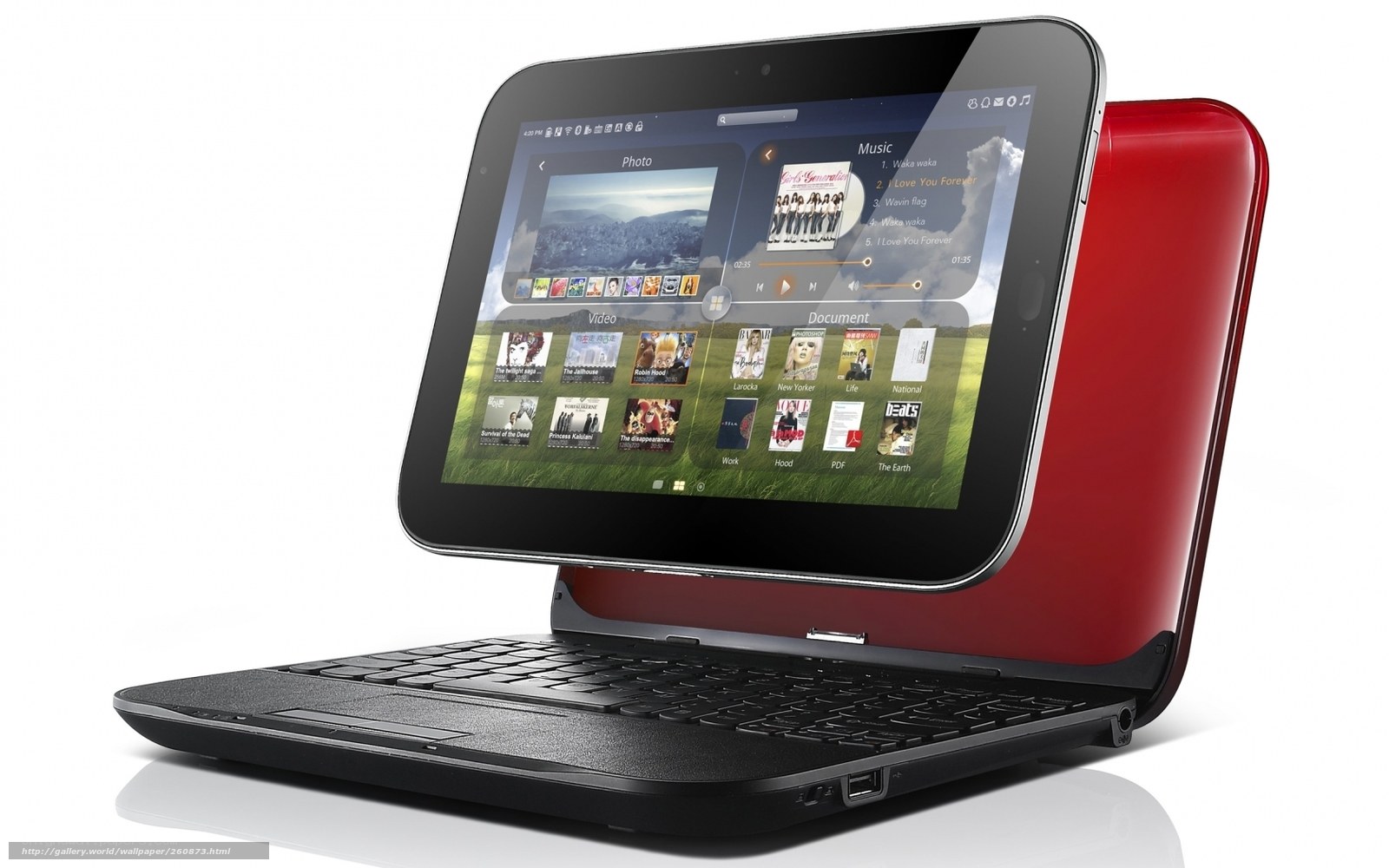 Laptop with detachable tablet
