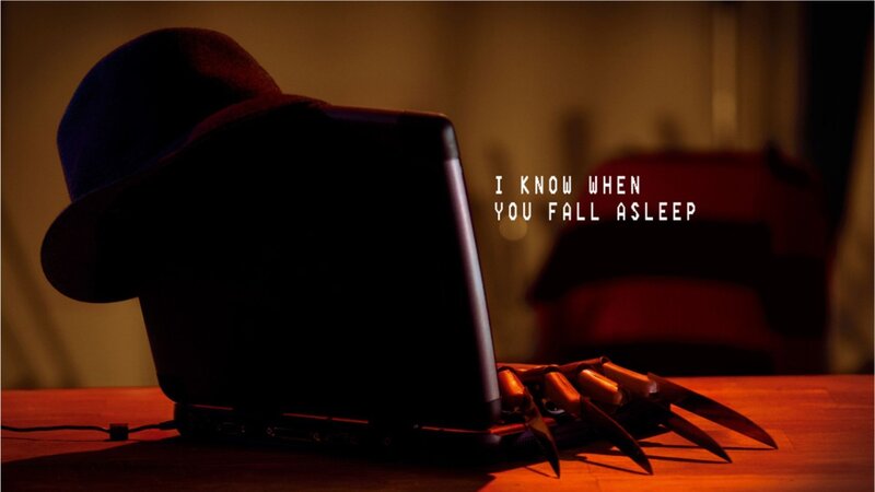 Laptop with Knife Hand
