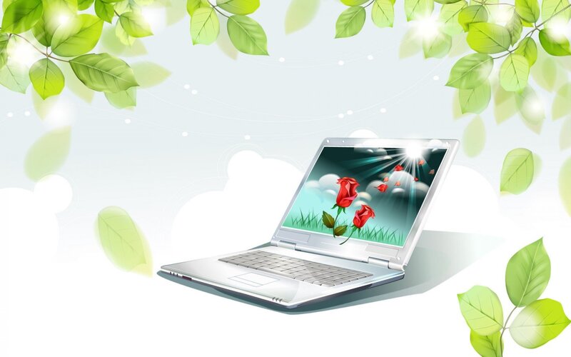 Laptop with Rose Display