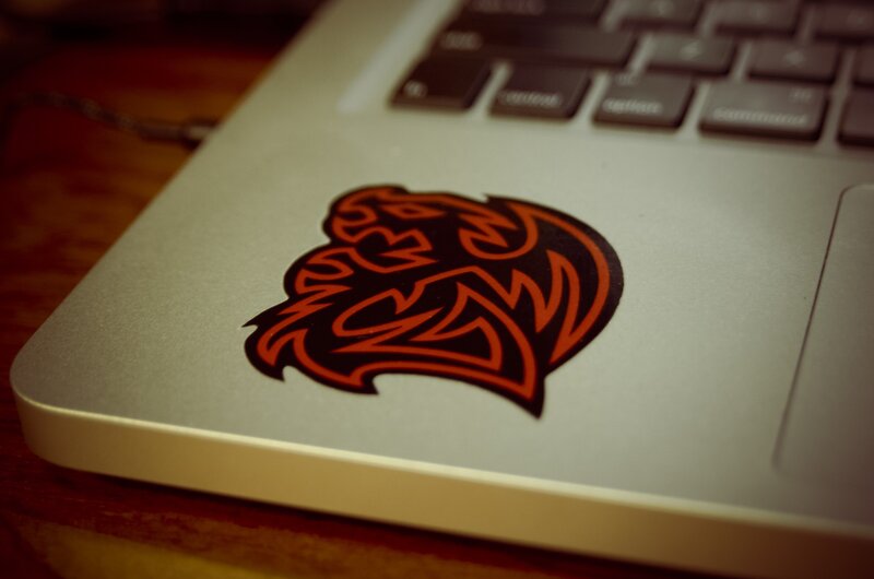 Laptop with Sticker