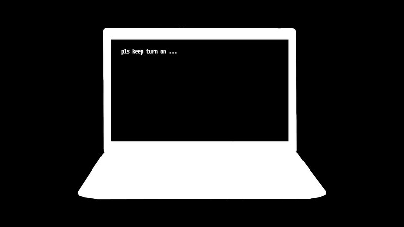 Laptop with Text