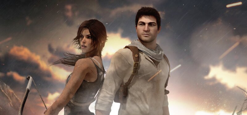 Lara and Nathan in a storm