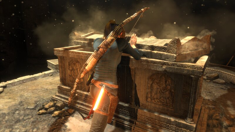 Lara Croft at Stone Chest