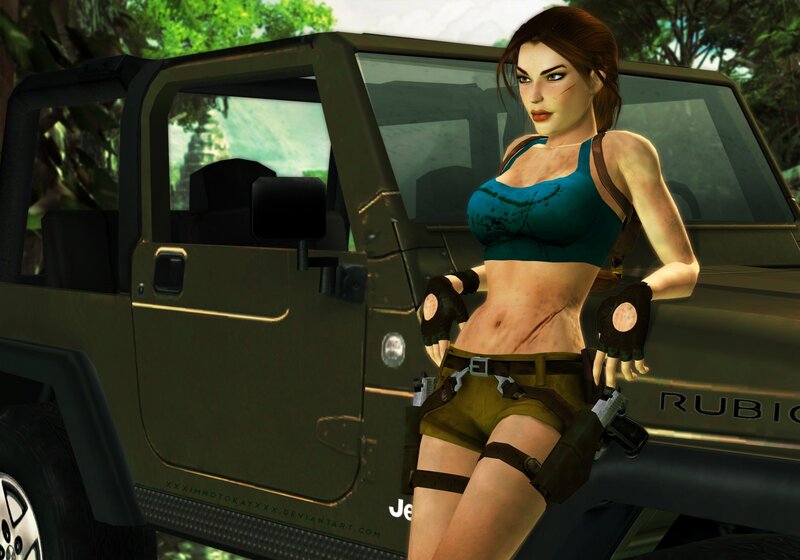 Lara Croft by Jeep