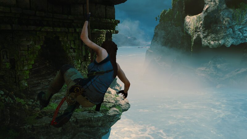 Lara Croft Climbing — Blue