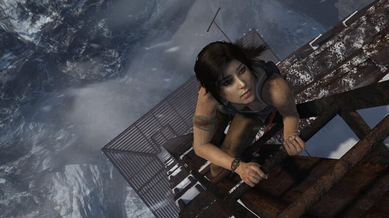 Lara Croft Climbing — Brown