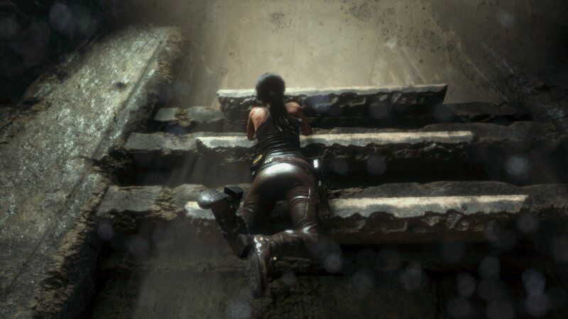 Lara Croft Climbing Stairs