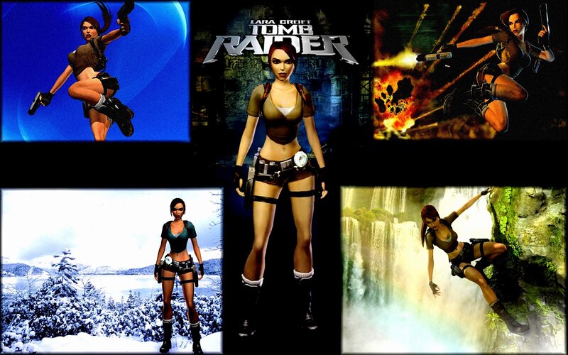 Lara Croft collage from Tomb Raider