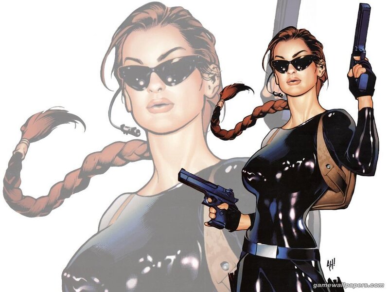 Lara Croft comic illustration