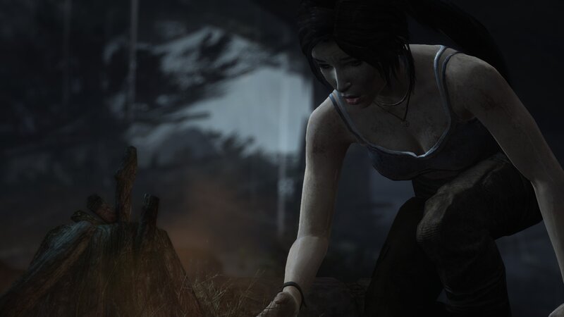 Lara Croft Crouching