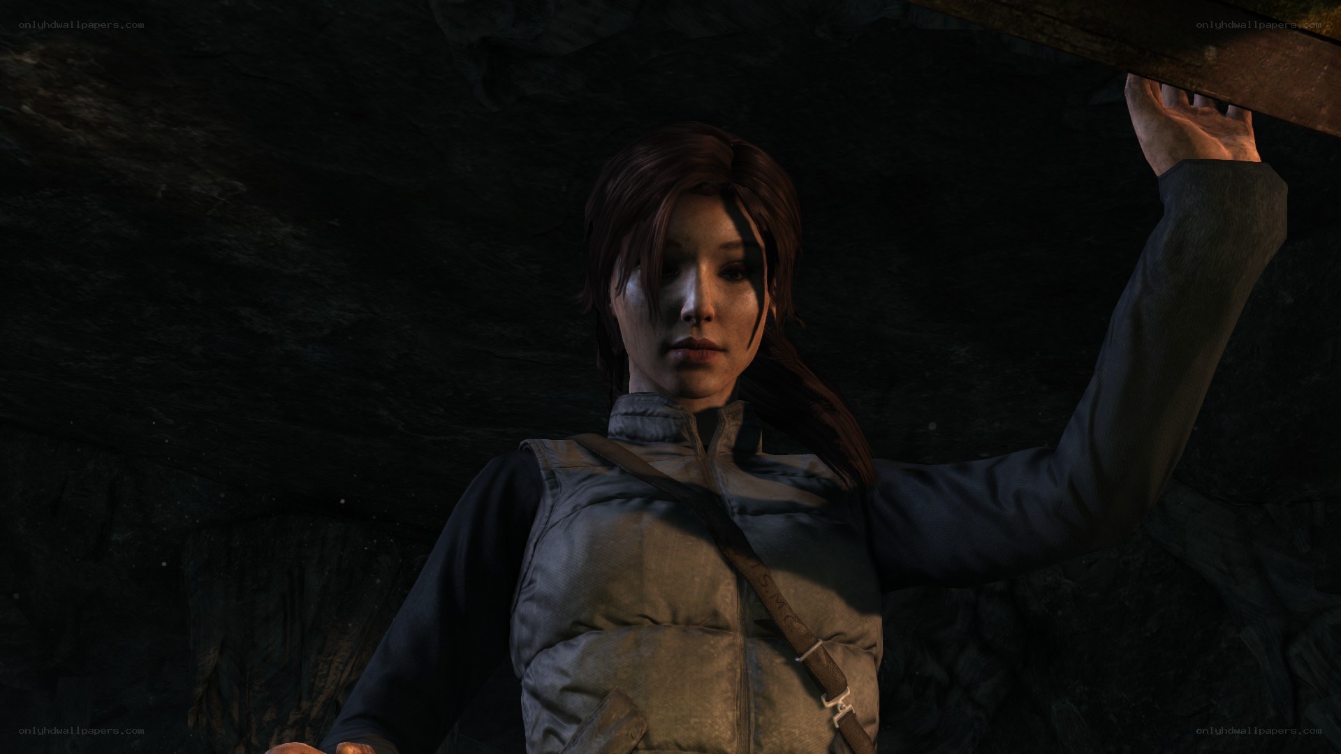 Lara Croft in a cave
