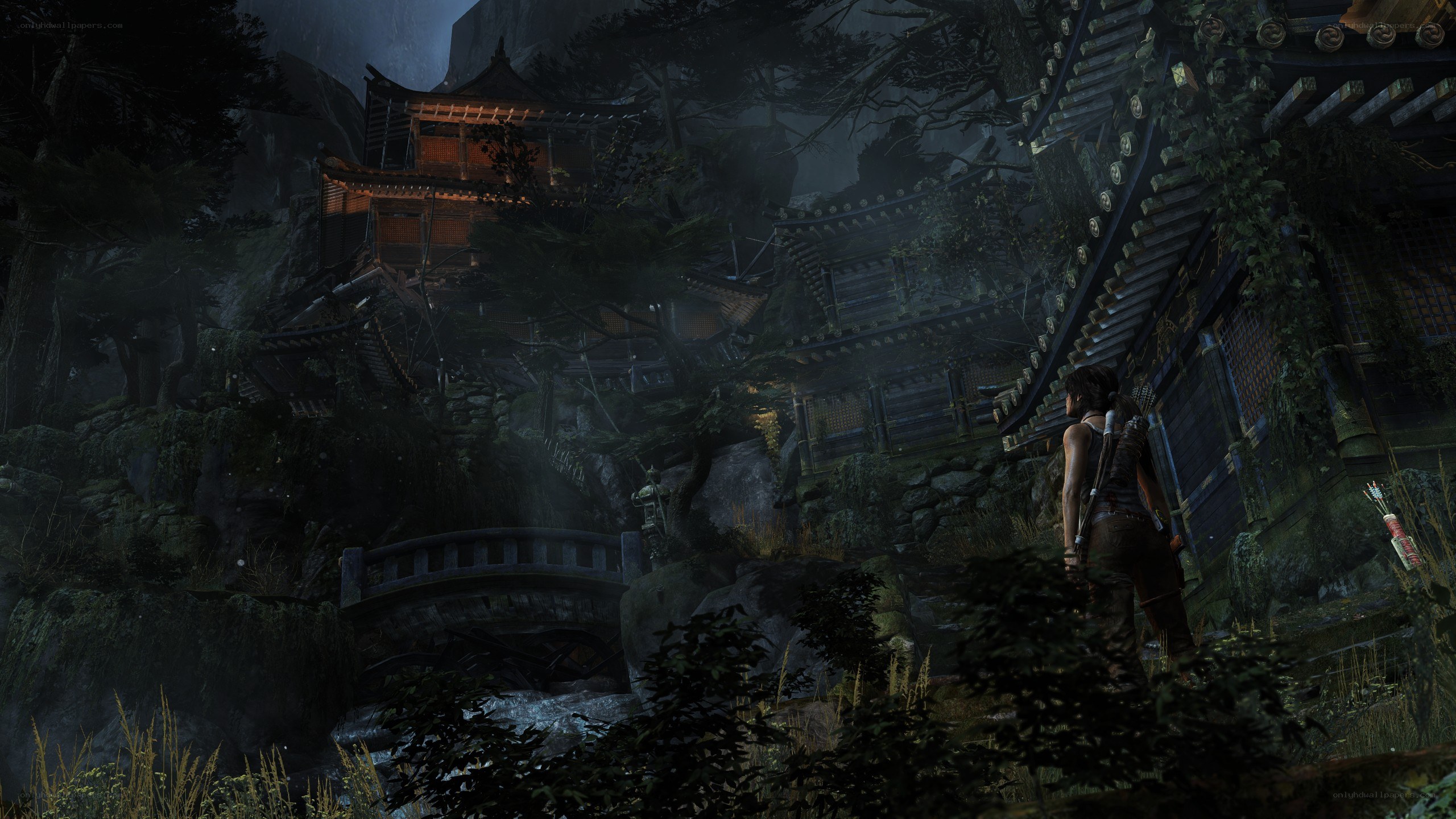 Lara Croft in a Japanese temple