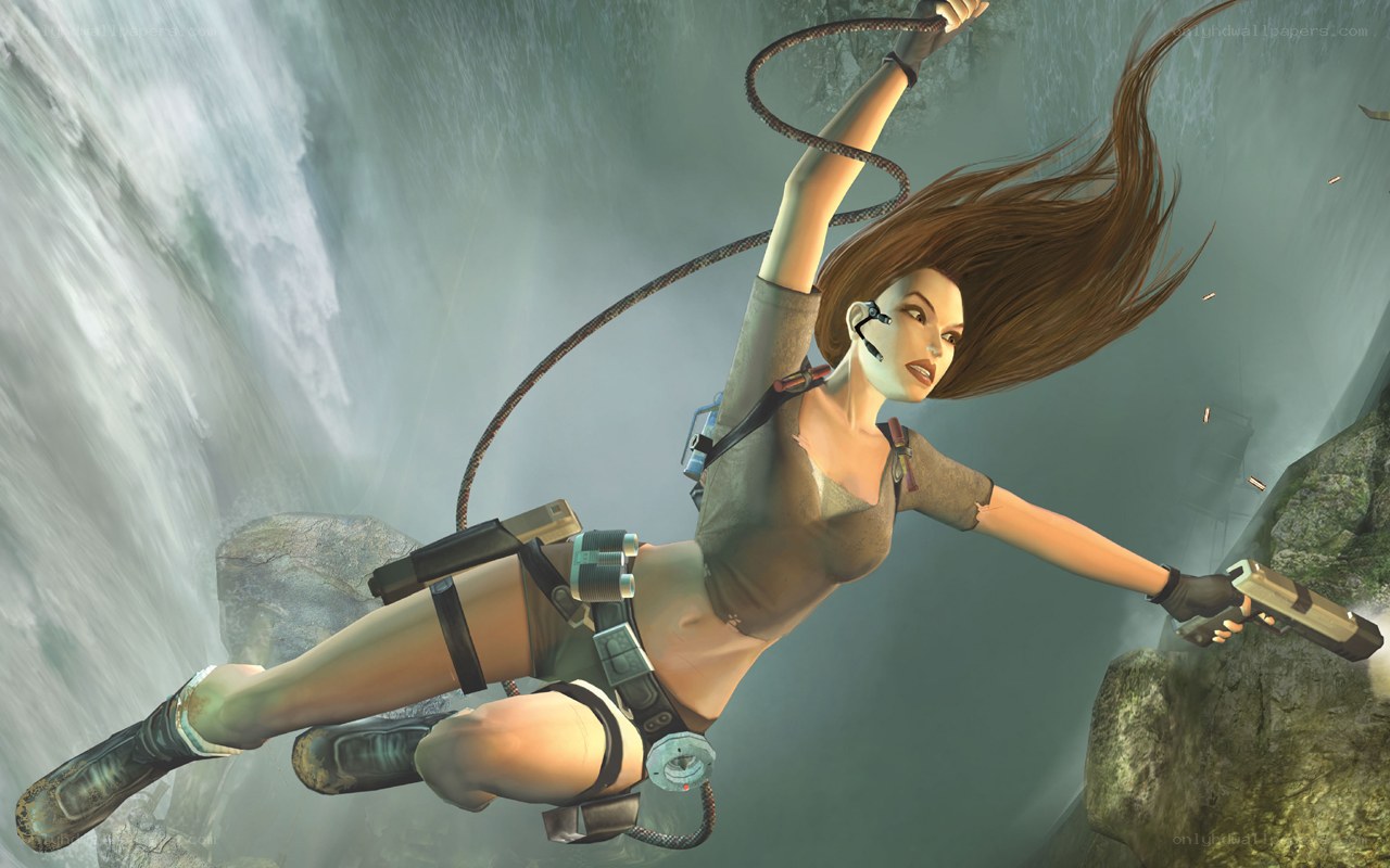 Lara Croft in action