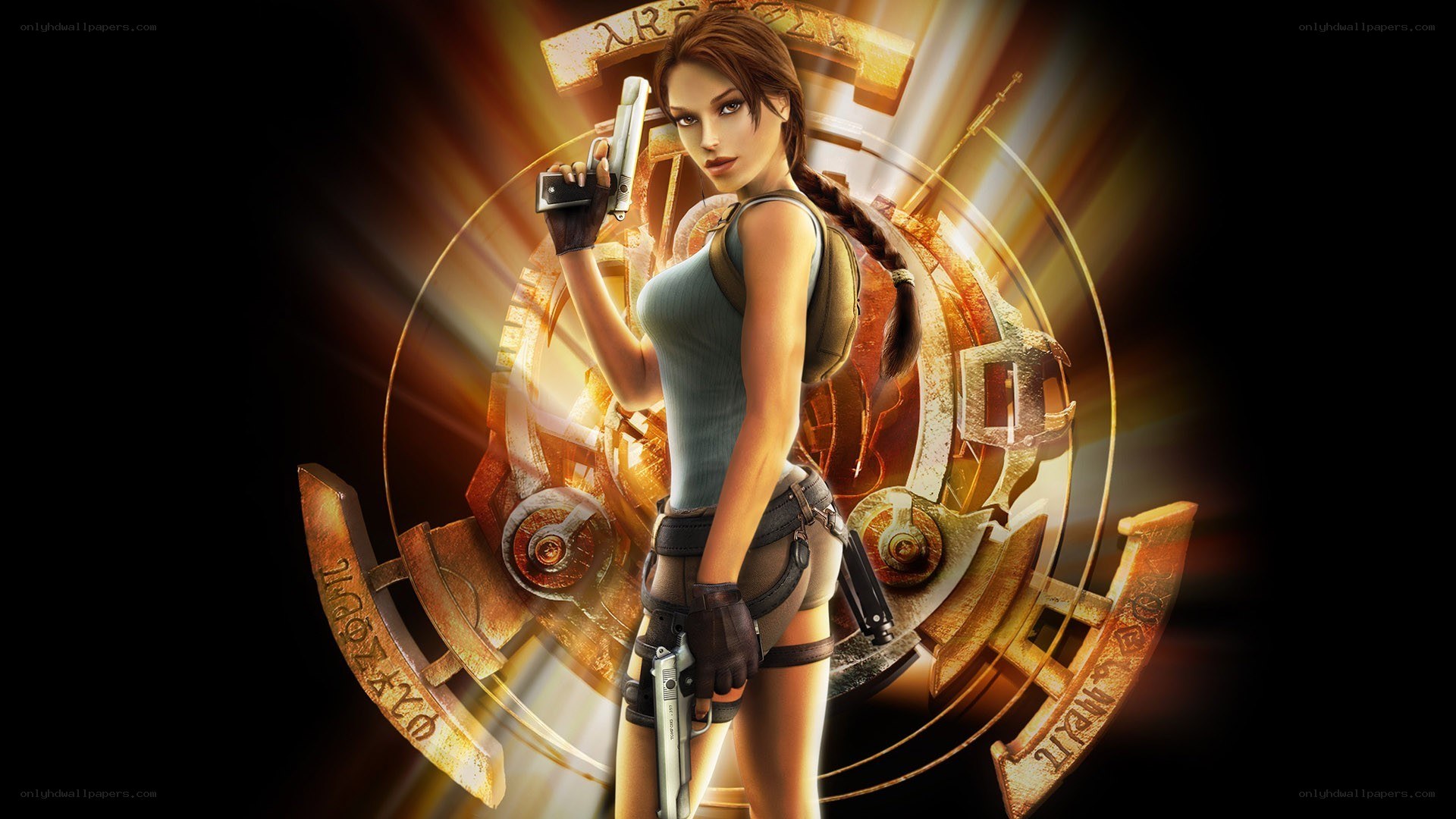 Lara Croft in action
