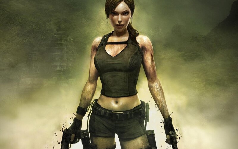Lara Croft in action