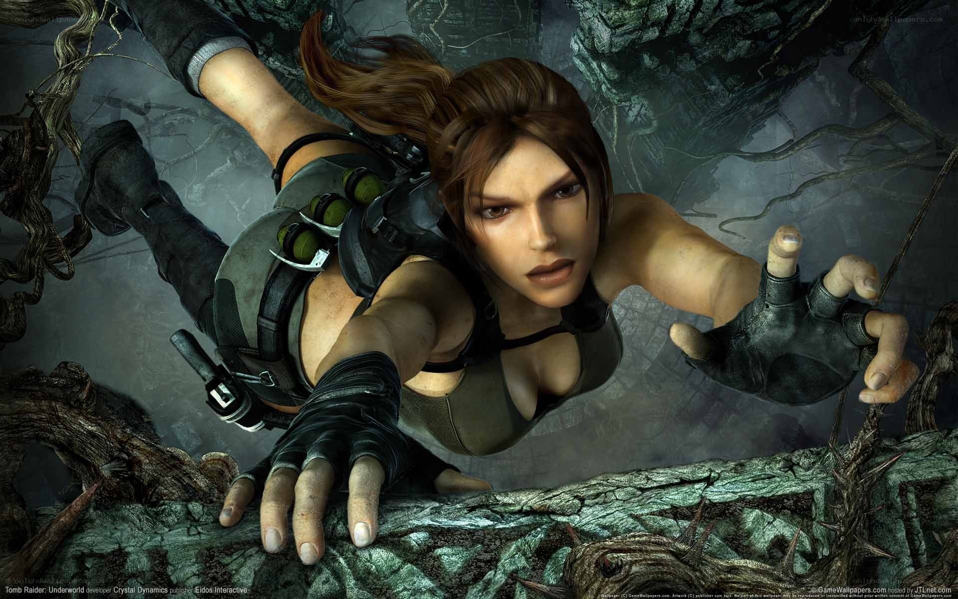 Lara Croft in action