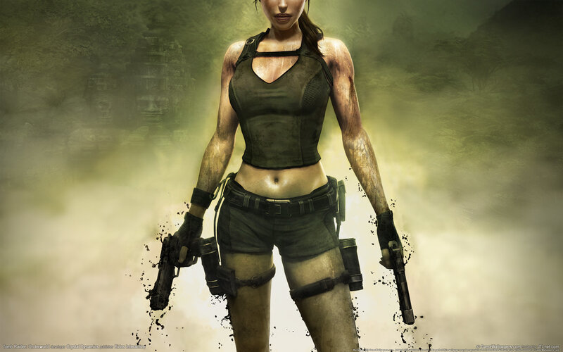 Lara Croft in action