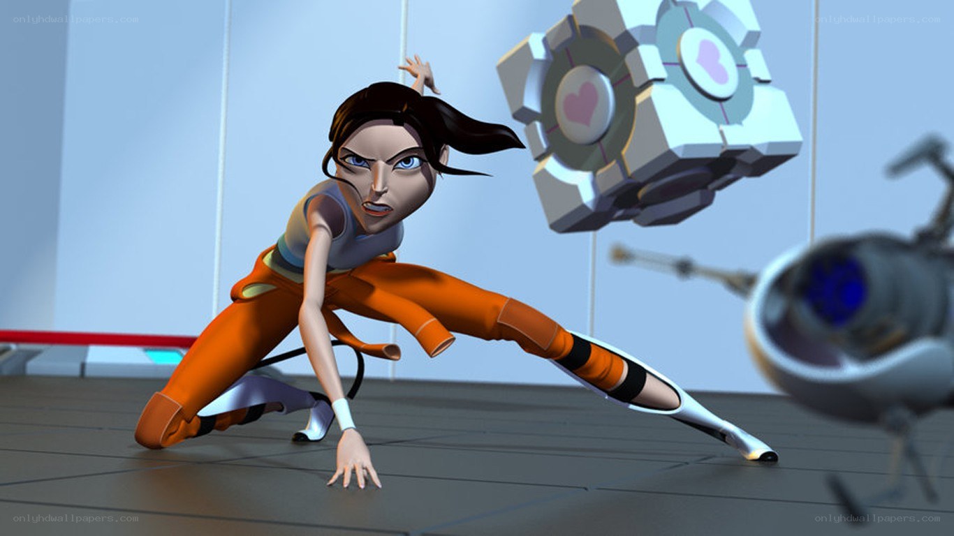 Lara Croft in action