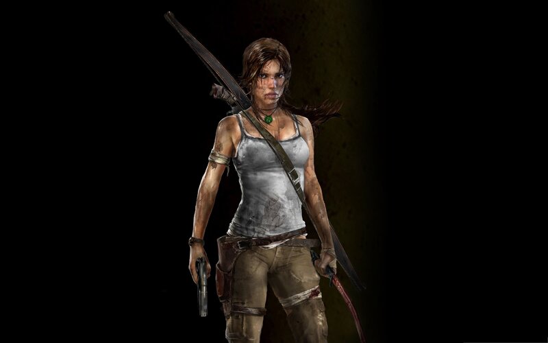Lara Croft in action