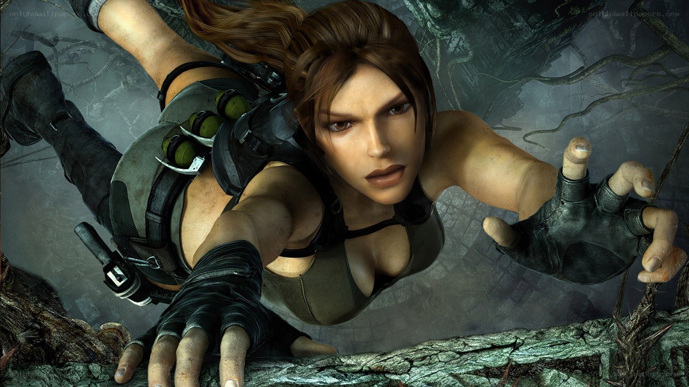 Lara Croft in action