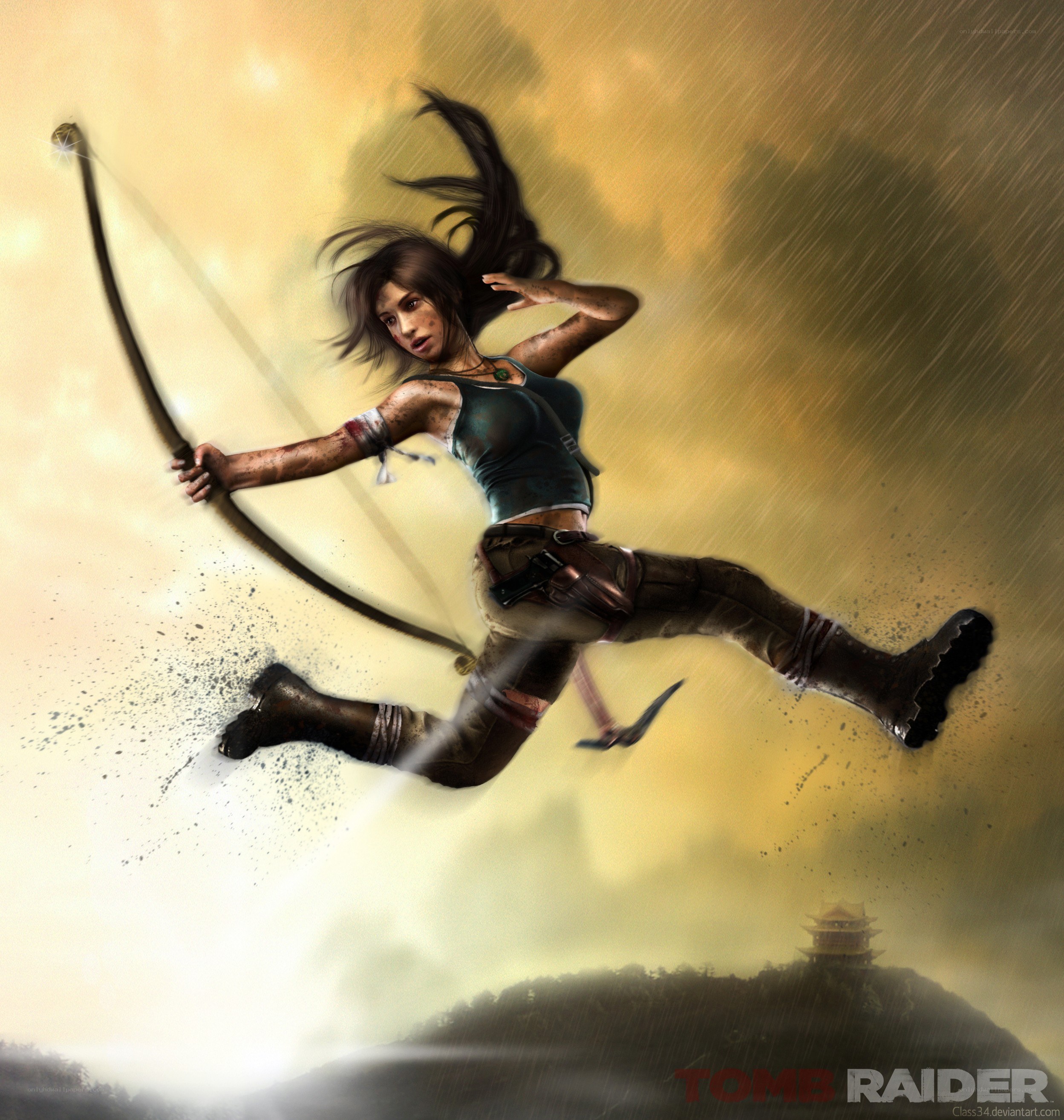 Lara Croft in action