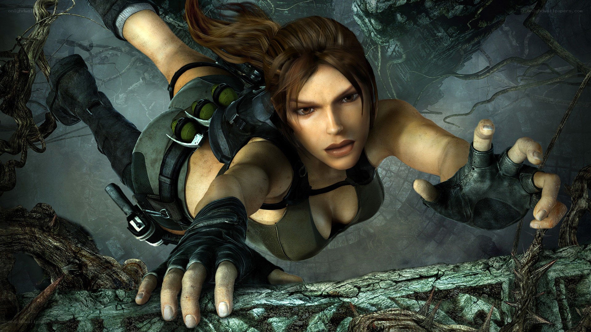 Lara Croft in action