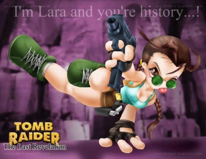 Lara Croft in action