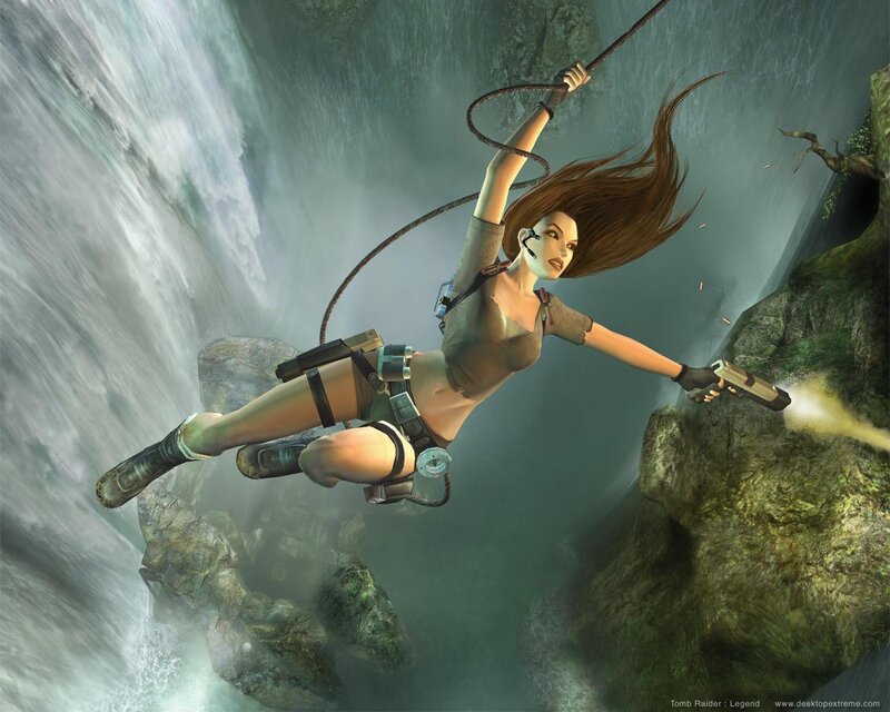 Lara Croft in action