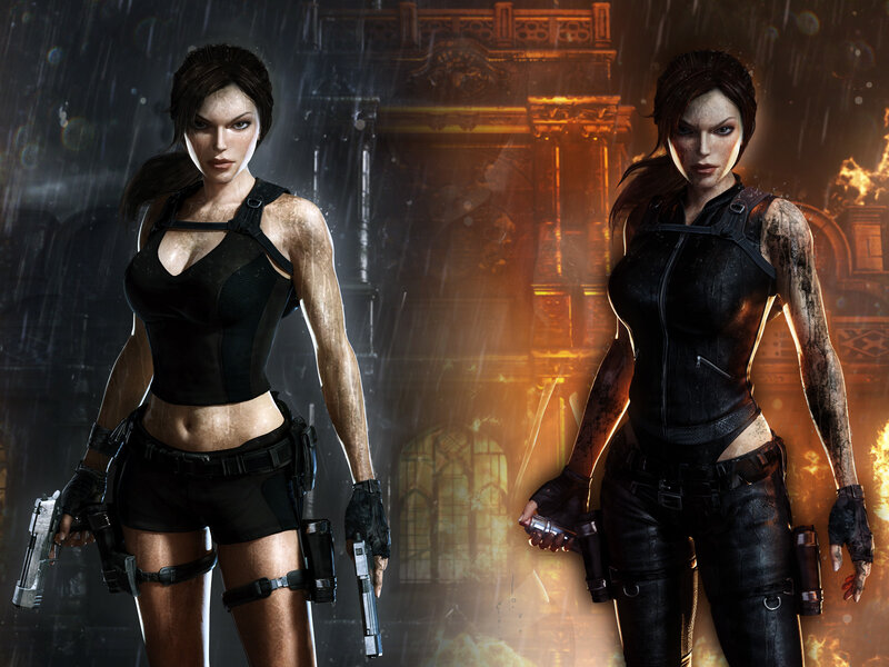 Lara Croft in action