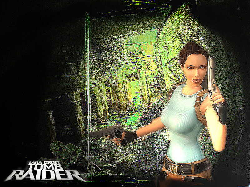 Lara Croft in action