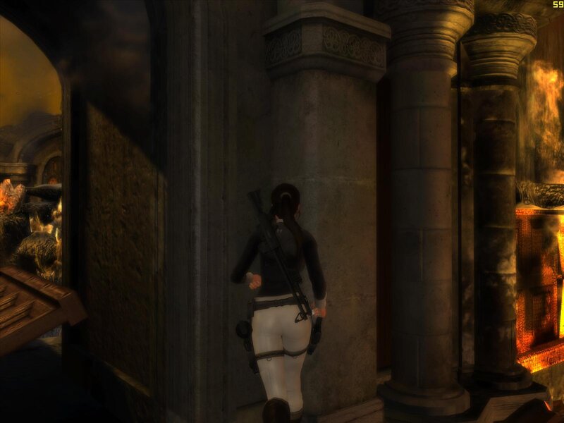 Lara Croft in Ancient Ruin — Brown